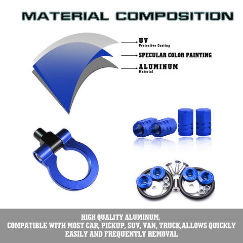 Set Tow Hook+ Tire Valve Stem +Fender Release Fastener Fit Porsche 911 2014-up