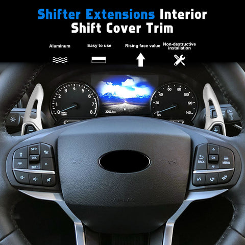 Paddle Shifter Extension Decoration Cover Accessories For Ford Explorer 2020-up