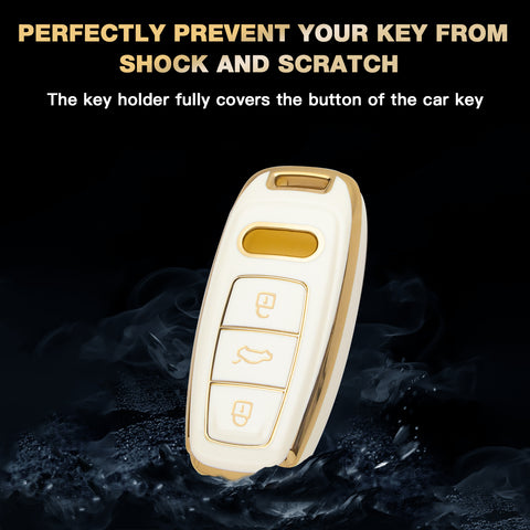 2X TPU Full Cover Smart Key Fob Cover For Audi A3 S3 S6 RS6 S7 2020-2022