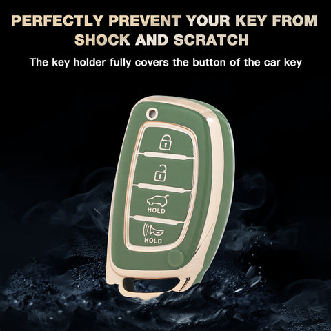 2X White TPU Full Cover Remote Key Fob Cover For Hyundai Elantra Ioniq Sonata