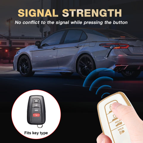 Green TPU Full Seal Remote Control Key Fob Cover For Toyota Camry C-HR 2018-UP