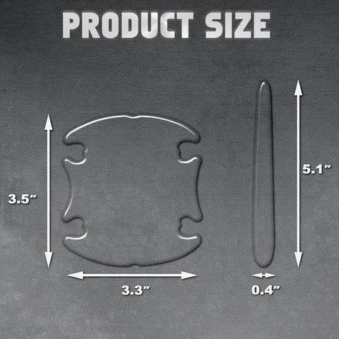 3D Blue Carbon Fiber Style Door Handle Guard Film Strip Stickers Decor Universal