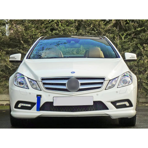 Blue / Black / Red JDM Style Tow Hole Adapter with Towing Strap for Mercedes C S ML CLA GLA Class