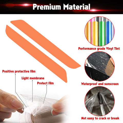 Xotic Tech Self Adhesive Front Fog Light DRL Tint Vinyl Film, Precut Fog Lamp Light Transmission Stickers Overlay Decal Exterior Decoration Compatible with Honda Accord 10th 2018 2019 2020