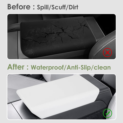 TPE Console Armrest Box Protective Cover For Tesla Model 3 2024+ Model Y 2025+