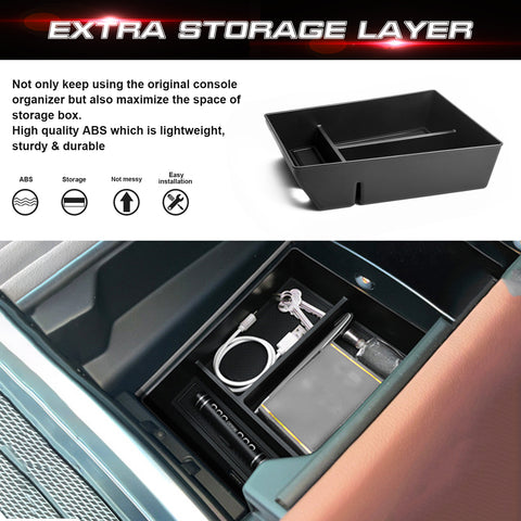 Xotic Tech Center Console Organizer Compatible with BMW X5 G05/X7 G07 2019-2025, X6 G06 2020-2025 Console Organizer Tray Accessories Center Armrest Storage Box Accessories