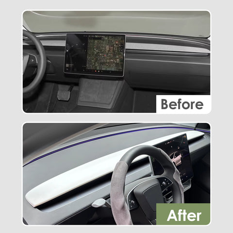 2pcs/Set Dashboard Panel Wrap Decor Cap for Tesla Model 3/Y Highland Juniper