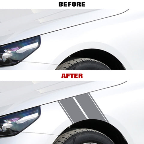 x xotic tech Fender Stripes Hash Marks KK Vinyl Decal Universal for Car Truck Sticker Racing Stripe 11"x23"