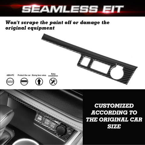 x xotic tech Front Cigarette Lighter Socket USB Outlet Panel Cover Trim Car Accessories Compatible with Toyota Highlander XLE LE L XSE Limited Platinum 2020-up