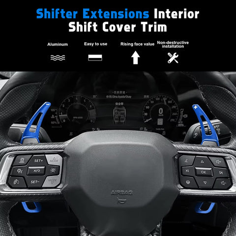 Aluminum Paddle Shifter Extension Decoration Cover For Ford Mustang 2024-2027