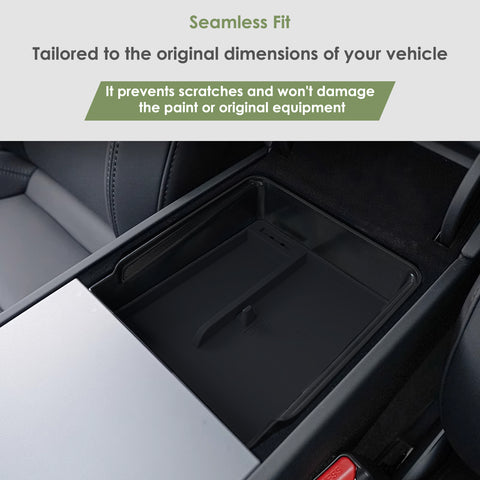 Gray Center Console Armrest Organizer Tray For Tesla New Model 3/Y 2025 2026