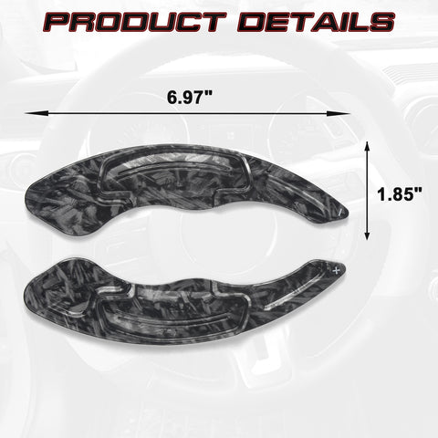 Black Forged Look Steering Wheel Paddle Shifter Extension For Honda Accord Civic