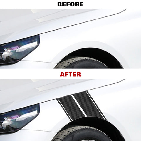 x xotic tech Fender Stripes Hash Marks KK Vinyl Decal Universal for Car Truck Sticker Racing Stripe 11"x23"