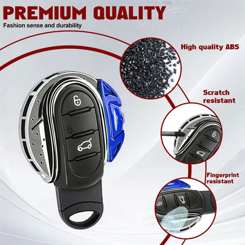x xotic tech JCW Style Key Fob Cover Case Shell Replacement Compatible with MINI Cooper 3rd Gen F55 F56 F57 F54 Clubman, Gen2 F60 Countryman Smart Key, Brake Disk Shape