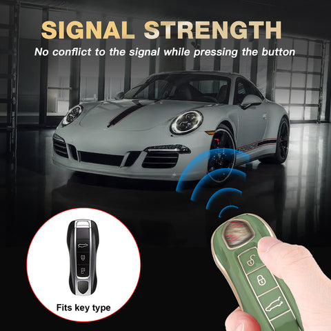 2Pcs White TPU Full Cover Key Fob Holder For Porsche 911 Carrera Taycan 2020-up