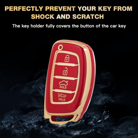 2X White TPU Full Cover Remote Key Fob Cover For Hyundai Elantra Ioniq Sonata