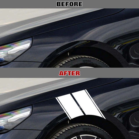 x xotic tech Fender Stripes Hash Marks KK Vinyl Decal Universal for Car Truck Sticker Racing Stripe 11"x23"