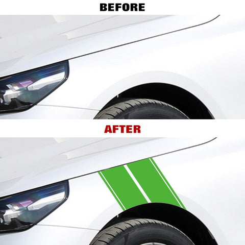 x xotic tech Fender Stripes Hash Marks KK Vinyl Decal Universal for Car Truck Sticker Racing Stripe 11"x23"