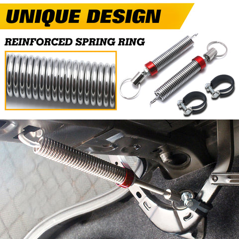 Flexible Adjustable Automatic Open Car Trunk Tail Boot Lid Lifting Spring Device Vehicle Auto Part Metal Silver Red 6''-9'' Fit Cars Without Hydraulic Rod Lifting Device