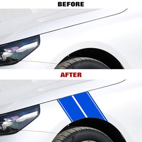 x xotic tech Fender Stripes Hash Marks KK Vinyl Decal Universal for Car Truck Sticker Racing Stripe 11"x23"