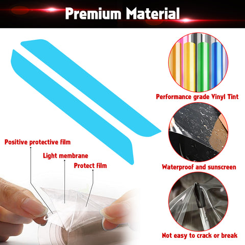 Xotic Tech Self Adhesive Front Fog Light DRL Tint Vinyl Film, Precut Fog Lamp Light Transmission Stickers Overlay Decal Exterior Decoration Compatible with Honda Accord 10th 2018 2019 2020