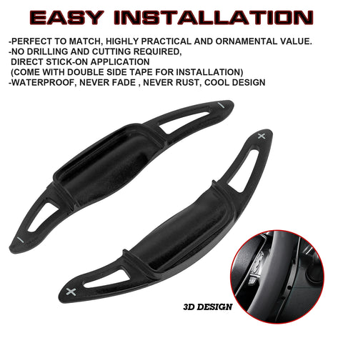 Black Aluminum Paddle Shifter Extension For Toyota Camry 2018-up RAV4 2019-up