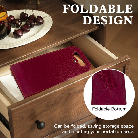 2-Bottle Leather Wine Tote Bag Protector Champagne Gift Bag with Handle For Gift