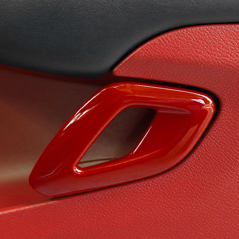 Car Interior Side Door Handle Decor Overlay Cover For Dodge Challenger 2015-up