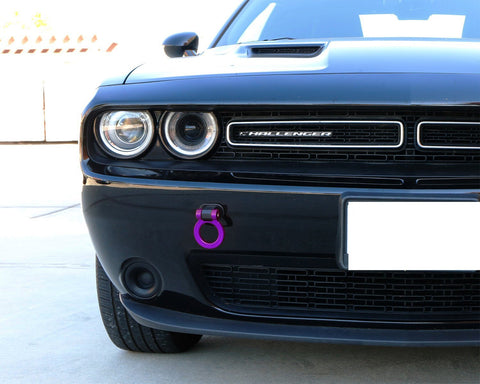 Set JDM Sport Style Tow Hook Ring Decoration+Tire Valve Stem Caps Universal Fit