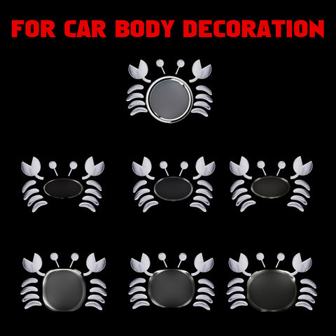 1pc x 3D Silver Chrome Devil Demon Sticker Decal Auto Car Emblem Decal Decoration