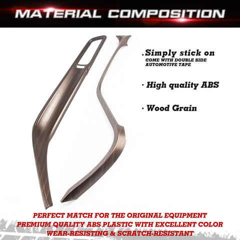 For Toyota Camry XSE XLE 2018-2023 Wood Grain Center Strip Dashboard Trims