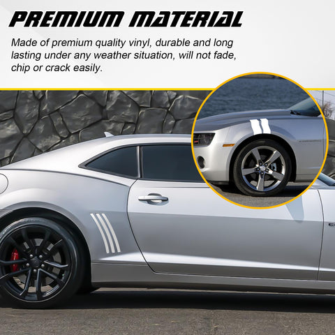 Racing Style Side Vent Fender Stripes Decal Cover For Chevrolet Camaro 2010-15