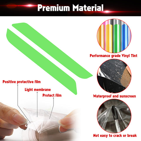 Xotic Tech Self Adhesive Front Fog Light DRL Tint Vinyl Film, Precut Fog Lamp Light Transmission Stickers Overlay Decal Exterior Decoration Compatible with Honda Accord 10th 2018 2019 2020