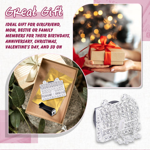 Crystal High Heel & Handbag Car Air Fresheners Diffuser Vent Clips Combo Kit