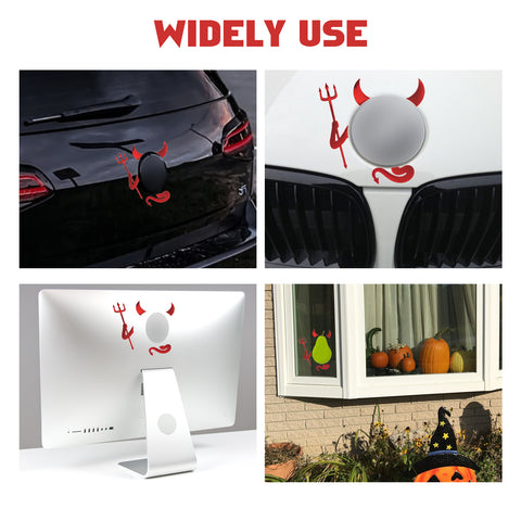 1pc x 3D Silver Chrome Devil Demon Sticker Decal Auto Car Emblem Decal Decoration