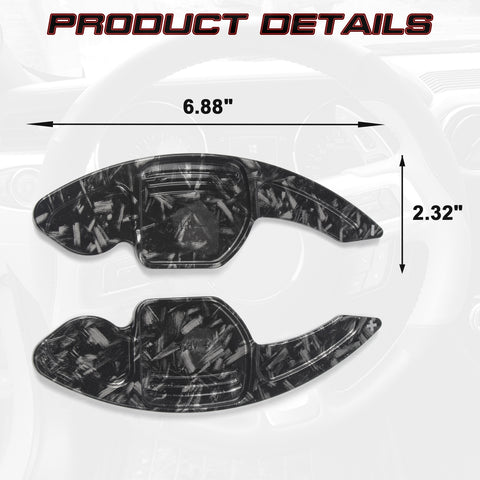 Black Forged Style Steering Wheel Paddle Shifter Extension For Audi A4 A5 A6 A7