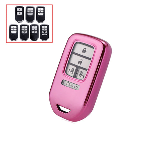 TPU Pink Shockproof Smart Key Fob Holder For Honda Honda CR-V CR-V FIT Civic