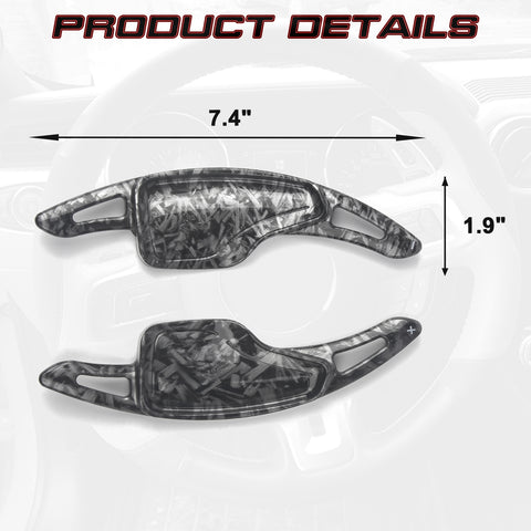 Forged Pattern Steering Wheel Paddle Shifter Extension For Chevy Camaro 2016+