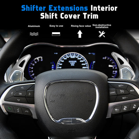 Paddle Shifter Extension Cover For Dodge Challenger Charger Durango SRT/Hellcat