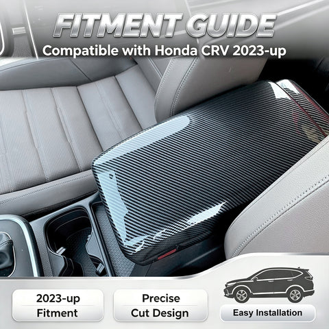Wood/ Carbon Style Center Console Armrest Box Cover Trim Accessories For Honda CRV 23+