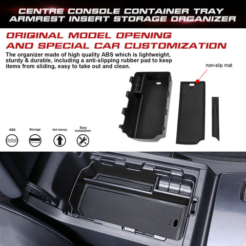 Console Armrest Box Hidden+Lower Storage Insert Holder For Honda Civic 2022-up