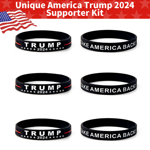 Trump Take America Back Bracelet Soft Silicone Sports Band 2024 Patriots Gift