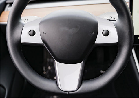 Carbon Fiber ABS Set Steering Paddle Shifter Trim Cover For Tesla Model 3 2017-2023 & Model Y 2020-up