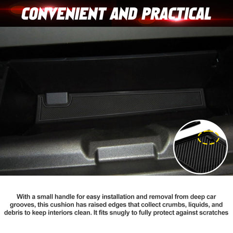 x xotic tech Door Slot Mat Compatible with Ford Mustang 2015-2023, Center Console Liner Organizer Non-Slip Cup Holder Insert Groove Door Pocket Pad Car Accessories