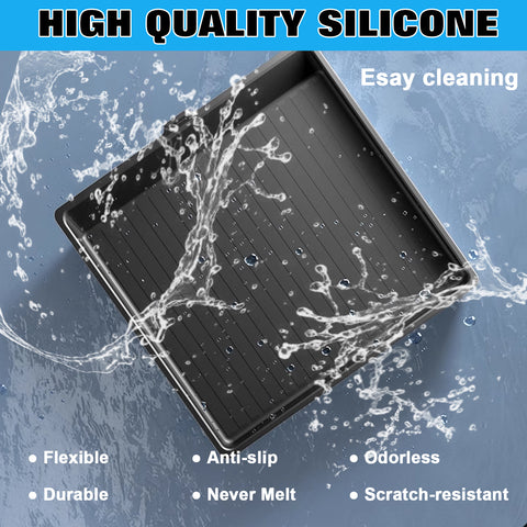 x xotic tech Center Console Organizer Tray Mat Compatible with Tesla Cybertruck 2024 2025, Silicone Armrest Lower Storage Pad Interior Accessories, Console Organizer Storage Tray