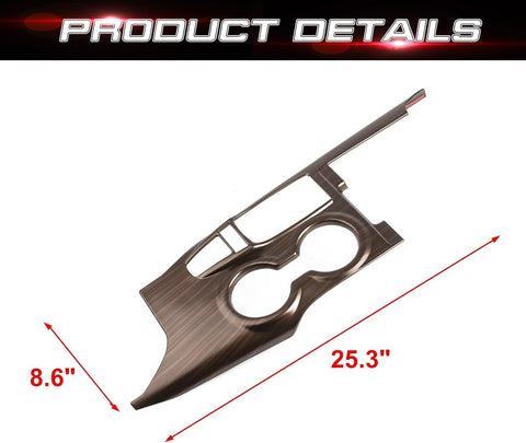 ABS Red / Blue / Carbon Fiber / Wood Center Console Cup Holder Panel Trim For Toyota Camry SE LE 2018-up