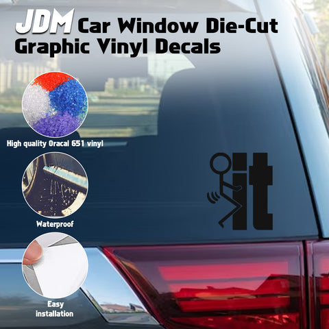 Xotic Tech F*ck-It Funny JDM Sticker Decal Vinyl Graphic for Cars Bumper Window Trucks Vans Walls Laptop 4" x 5"