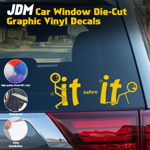 Xotic Tech Fu-ck It Before It Funny JDM Sticker Decal Vinyl Graphic for Cars Bumper Window Trucks Vans Walls Laptop " x 7"