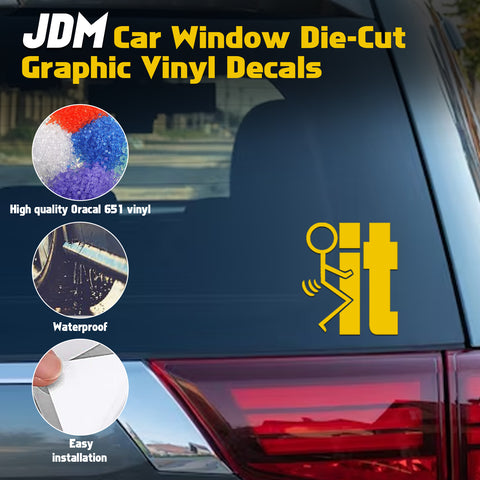 Xotic Tech F*ck-It Funny JDM Sticker Decal Vinyl Graphic for Cars Bumper Window Trucks Vans Walls Laptop 4" x 5"