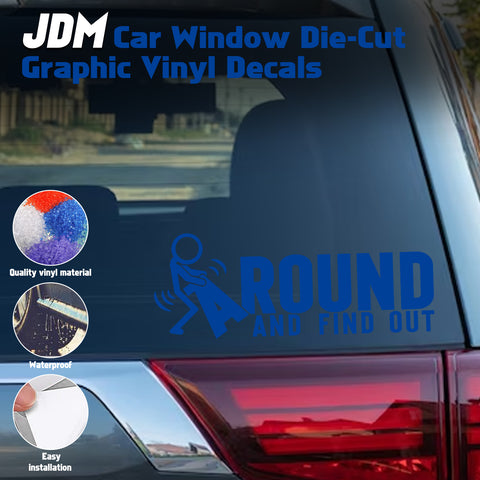 Xotic Tech FAFO Funny JDM F*ck Around and Find Out Sticker Decal Vinyl Graphic for Cars Bumper Window Trucks Vans Walls Laptop 3" x 7"